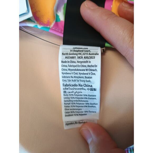 Cotton On Women's Floral-Print Cheeky One-Piece Swimsuit Size XL NWT - Picture 9 of 12